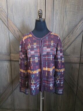 Peruvian Connection Patterned Knit Cardigan